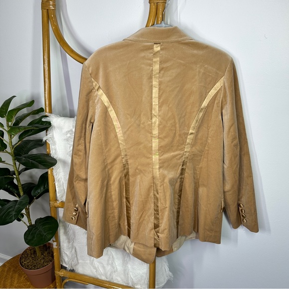 Bloomingdale’s Tan Blazer Jacket Coat sz 18 - Picture 2 of 3